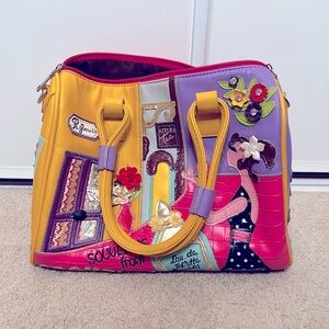 Faux leather colorful 3D brociolini bln purse hand bag chic italian with jewels